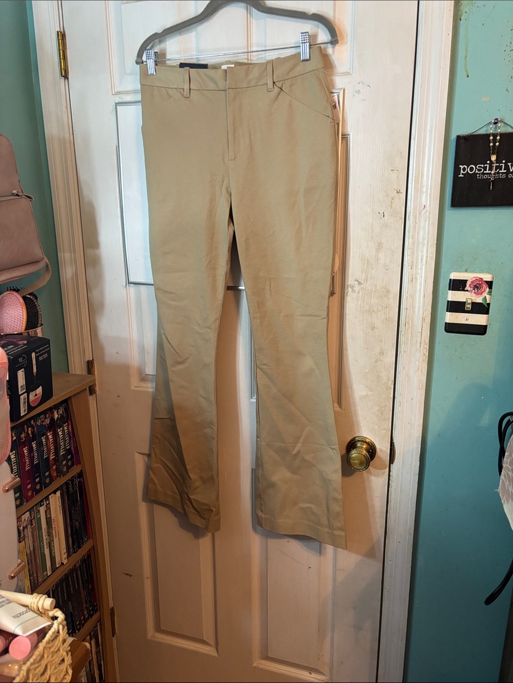 GAP High Rise Flare Pants in Beige Size 10